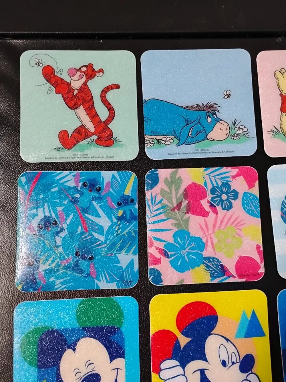 Set of 16 Disney Pooh & Friends Stitch Mickey & Minnie No Slip Tub Treads 4x4